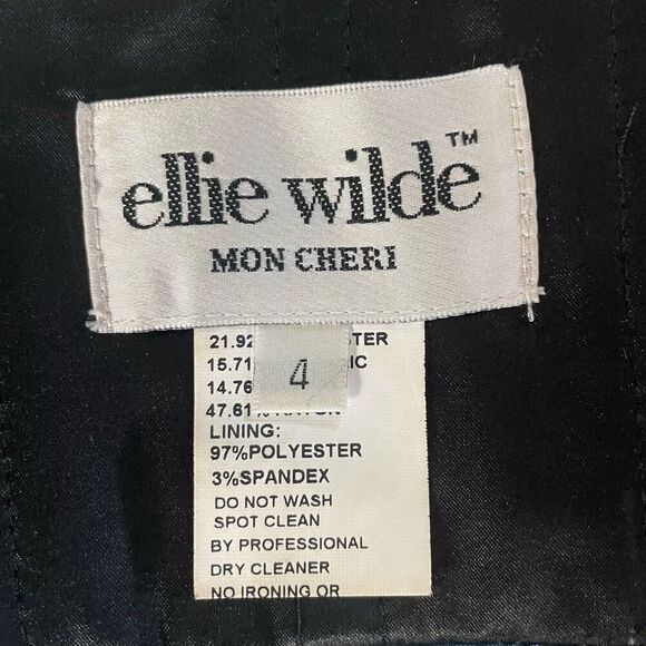 Ellie Wilde Formal Bandeau Crop Top Bustier Cobalt Blue Black 4 - Picture 9 of 9